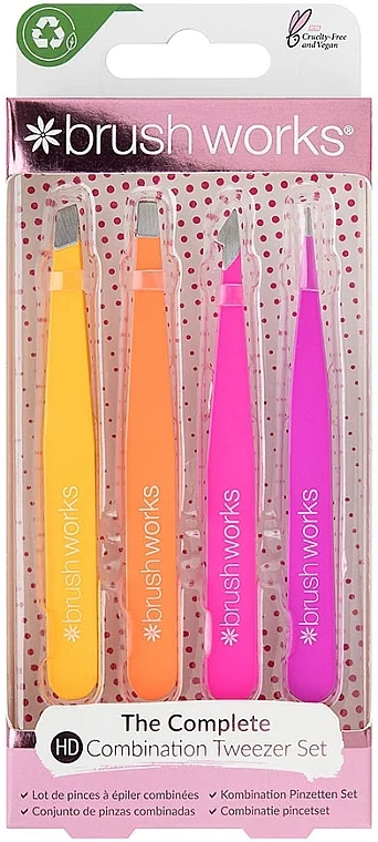 Set pinzette, 4 pz., rosa