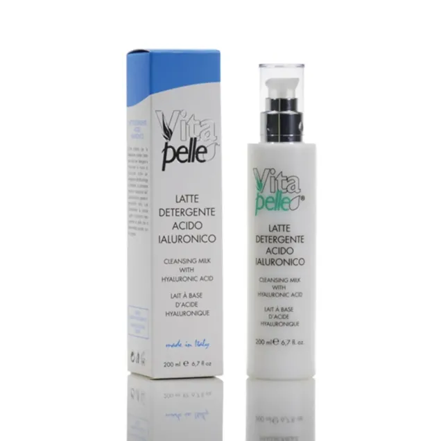Acido Ialuronico Viso Latte Detergente Antietà Vitapelle 200 ml