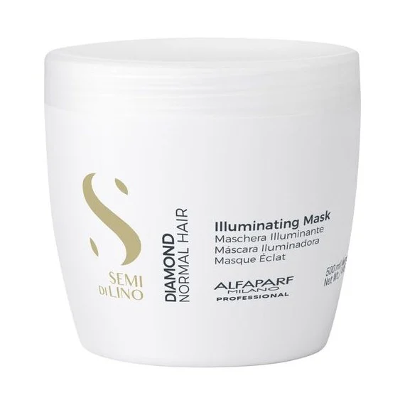 Alfaparf Semi Di Lino Diamond Illuminating Mask 500ml - maschera illuminante capelli normali e opachi