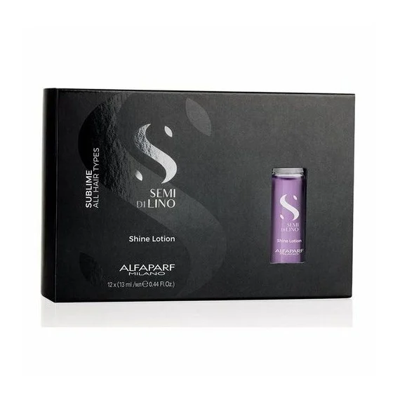 Alfaparf Semi di Lino Sublime Shine Lotion 12x13ml - trattamento intensivo illuminante tutti tipi di capelli