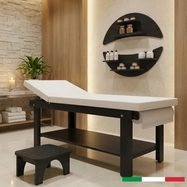 Arredamento Centri Estetici: Lettino con Espositore e Scalino Made Italy