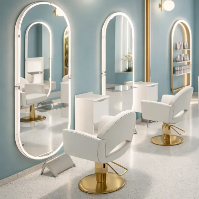 Arredamento Parrucchieri 2 Specchi con Poltrone Salone Ceriotti Vienna