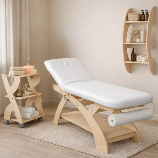 Arredo Cabina Estetica Colore a Scelta di Legno e Rivestimento Made Italy NIK
