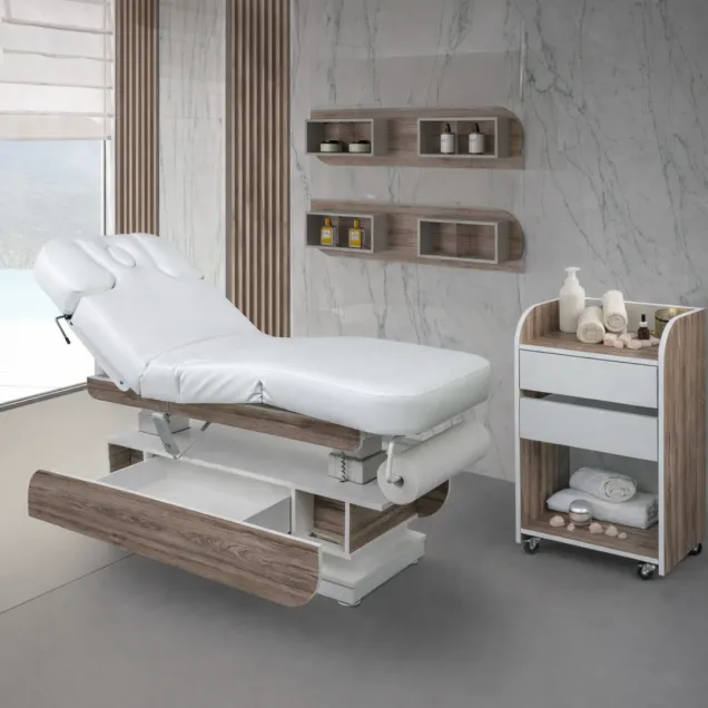 Arredo Cabina Estetica Professionale in Legno a Scelta Made in Italy Linea Onda