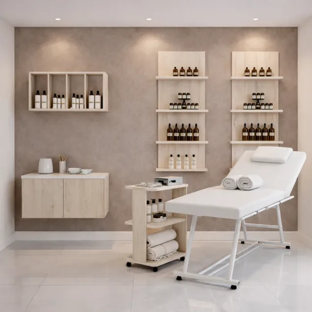 Arredo Centro Estetico Completo di Lettino Massaggi e Carrello