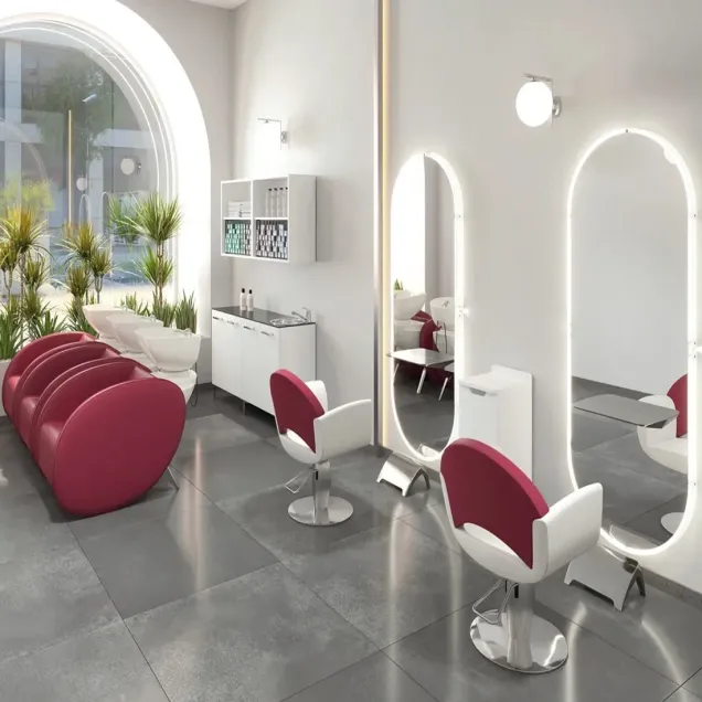 Arredo Salone Parrucchiera Completo di Lavaggi Specchi e Poltrone Ceriotti Verbania
