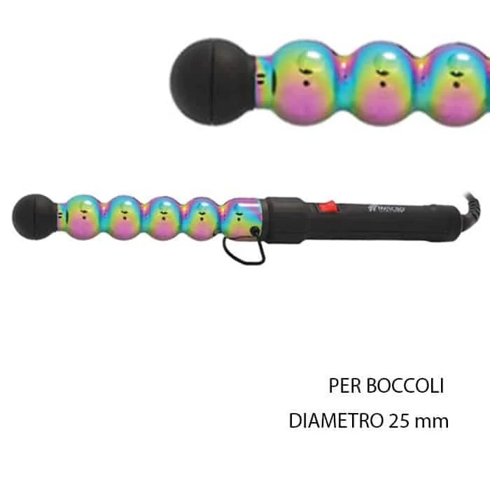PIASTRA 25 mm FERRO ARRICCIACAPELLI ANTISTATICO PER BOCCOLI METAL BALL MELCAP