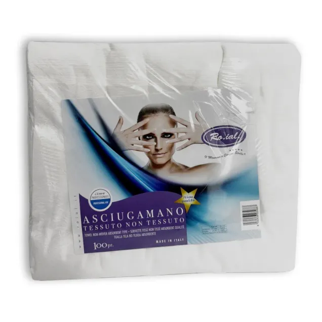 Asciugamani Usa e Getta Roial in tnt da 100 Pezzi 40x70 cm (Max 7 pz)