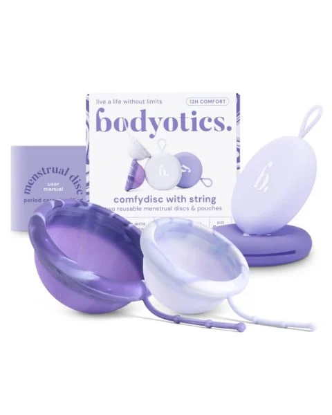 Bodyotics Comfydisc With String Two Reusable Menstrual Discs & Pouches