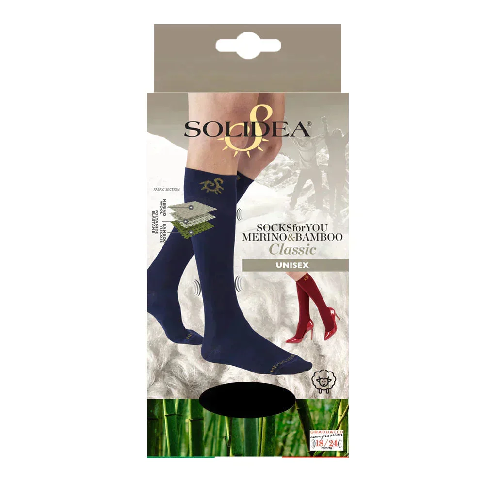 Solidea Socks For You Merino Bamboo Classic Gambaletto 18 24 mmHg Oliva 4XL