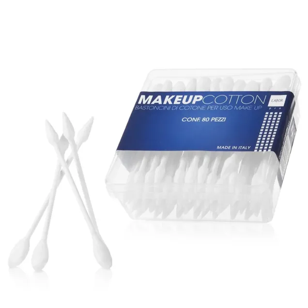 Bastoncini Cotonati per Correzione Trucco Make Up 80 pz.