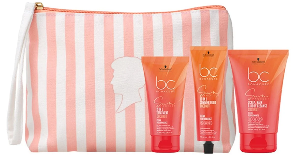 Schwarzkopf Professional BC Bonacure Sun Protect Sun Pouch kit da viaggio per capelli 3 pezzi