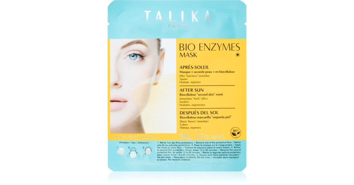 Talika Bio Enzymes maschera lenitiva in tessuto doposole