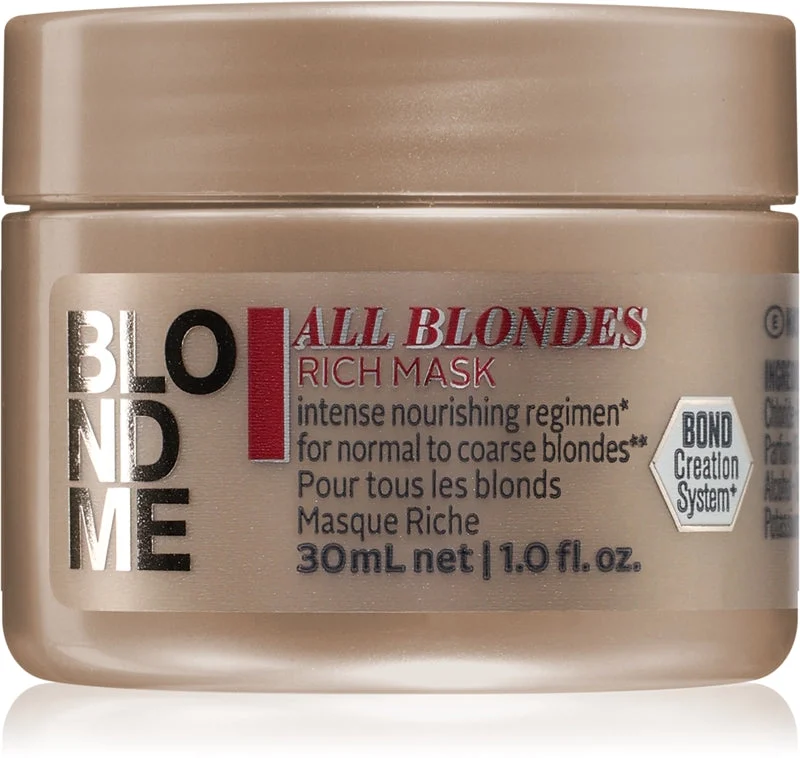 Schwarzkopf Professional Blondme All Blondes Rich maschera nutriente per capelli grossi 30 ml