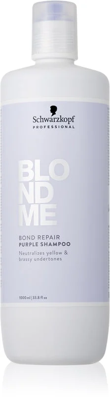 Schwarzkopf Professional Blondme Bond Repair Shampoo viola per capelli biondi 1000 ml