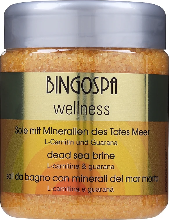 Sale con minerali del Mar Morto, L-carnitina e guaranà