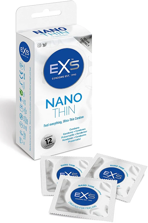Preservativi ultrasottili, 12 pezzi.