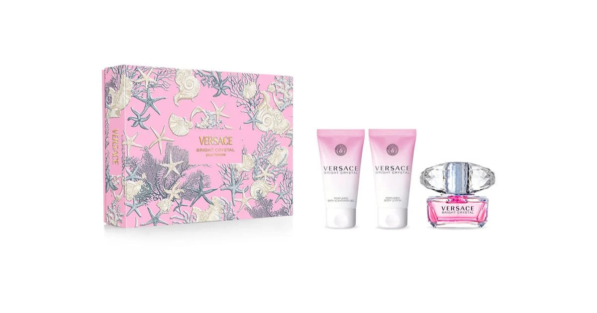 Versace Bright Crystal confezione regalo da donna Eau de Toilette 50 ml + gel doccia profumato 50 ml + latte corpo profumato 50 ml