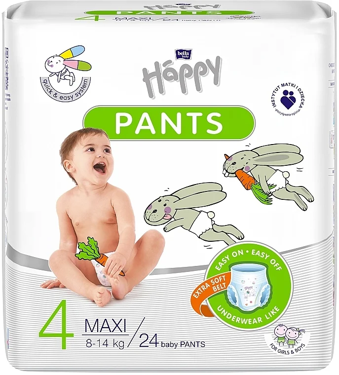 Pannolini per bambini 8-14 kg, taglia 4, 24 pz.