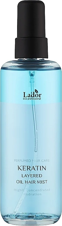 Spray bifasico alla cheratina per capelli con complesso di oli
