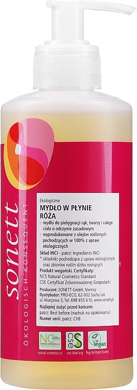 Sapone liquido per mani e corpo "Rosa"