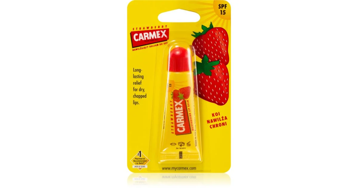 Carmex Fragola balsamo labbra in tubetto SPF 15 10 g