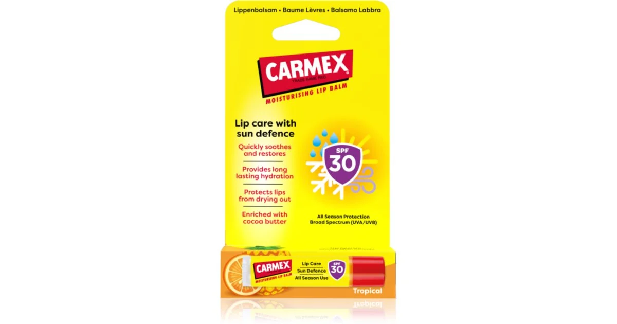 Carmex Tropical Sun Defense balsamo protettivo labbra SPF 30 4,25 g