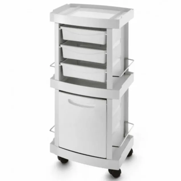 Carrello Estetista Professionale con 3 Cassetti Estraibili e Ampio Cassettone