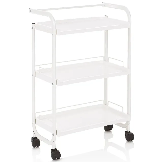 Carrello Estetista Professionale con 3 Ripiani in Plastica Abs Estetica