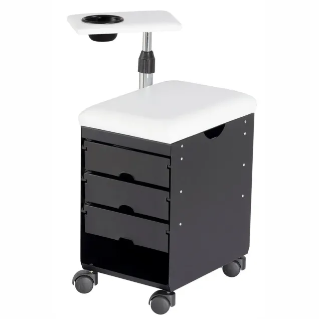Carrello Manicure con 3 Cassetti e Poggia Mani Regolabile Ceriotti