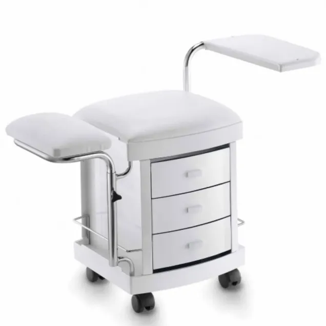 Carrello Manicure e Pedicure con Poggia Piede e Poggia Mani Regolabili