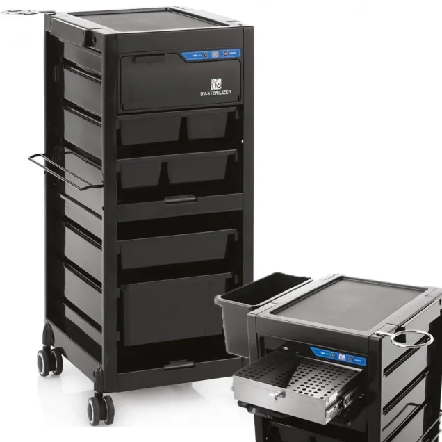 Carrello Parrucchiere con Sterilizzatore Ultravioletti Integrato