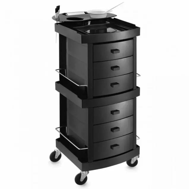 Carrello Parrucchieri a 6 Cassetti e Vassoio per Tinte Capelli