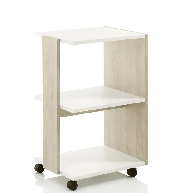 Carrello per Estetica in Legno Larice con 3 Mensole