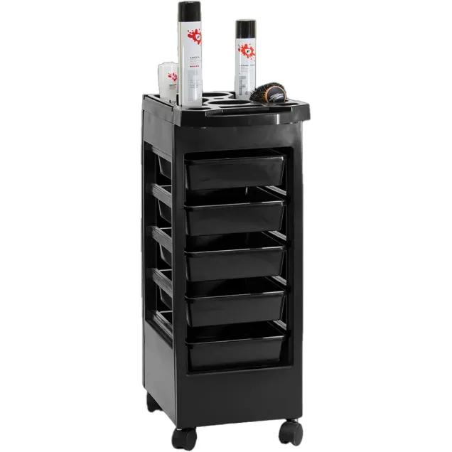 Carrello per Parrucchiere Professionale con 5 Cassetti in Abs