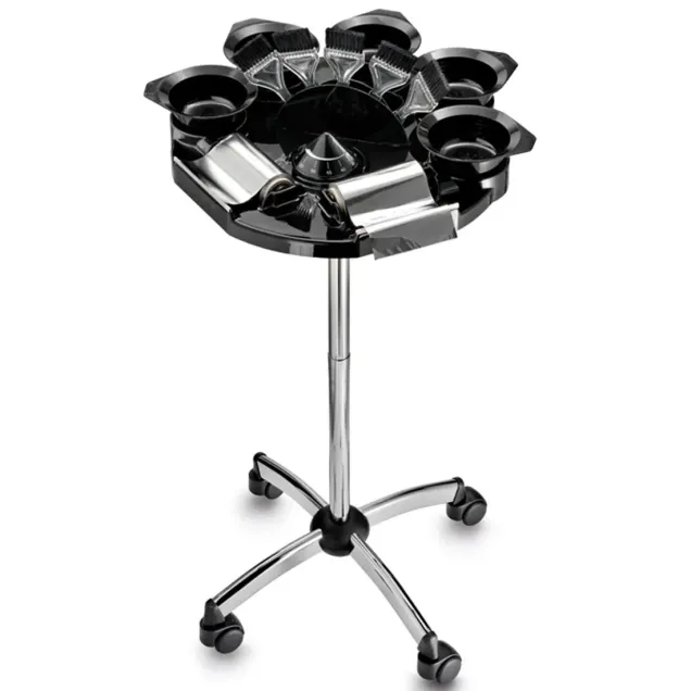 Carrello per Tinta Capelli Professionale Parrucchiere con 2 Porta Carta Stagnola