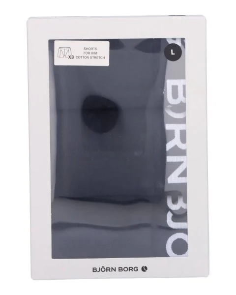 Björn Borg Cotton Stretch Shorts 3-Pack Sort Str. L
