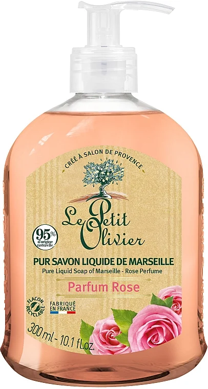 Sapone liquido con profumo di rosa