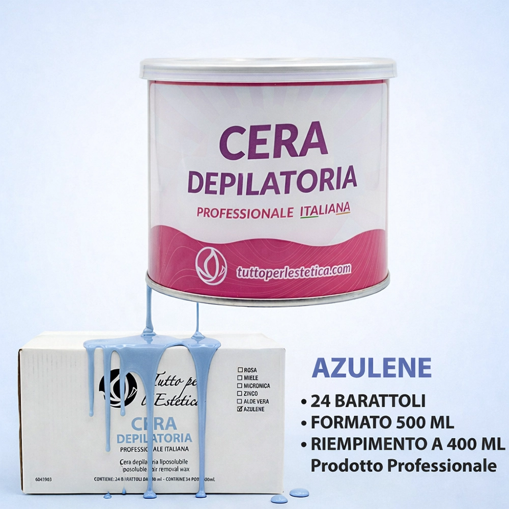 Cera Depilatoria Azulene 400 ml Professionale liposolubile Tuttoperlestetica – Made in Italy