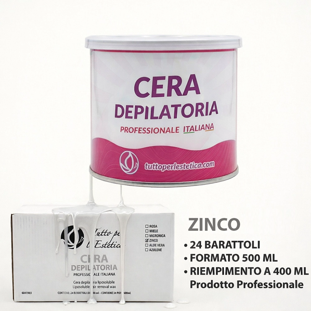 Cera Depilatoria Zinco 400 ml Professionale liposolubile Tuttoperlestetica – Made in Italy