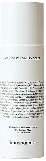 Tonico idratante al latte per il viso