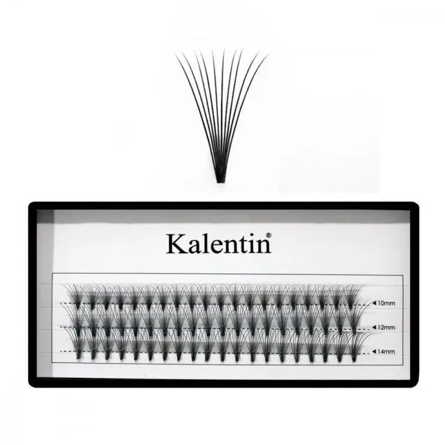 Ciglia Finte a Ciuffetti Senza Nodo 10D Lunghezza Mix 10-14 mm Kalentin