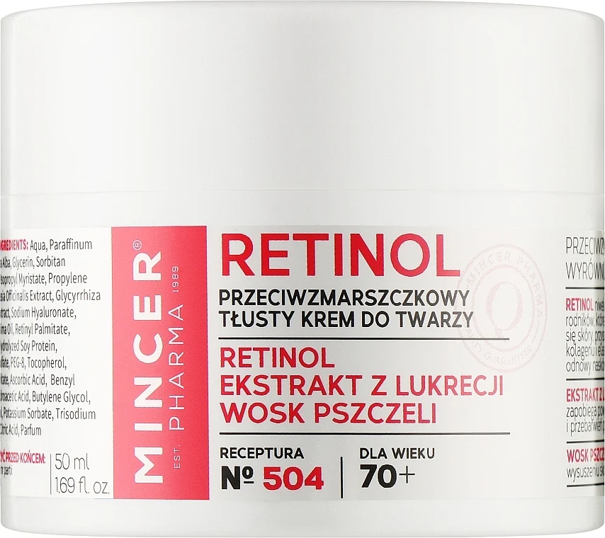 Crema viso antirughe 70+