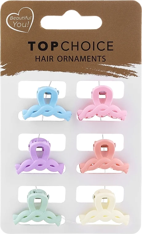 Set mini pinze per capelli 20704, 6 pezzi, opzione 1