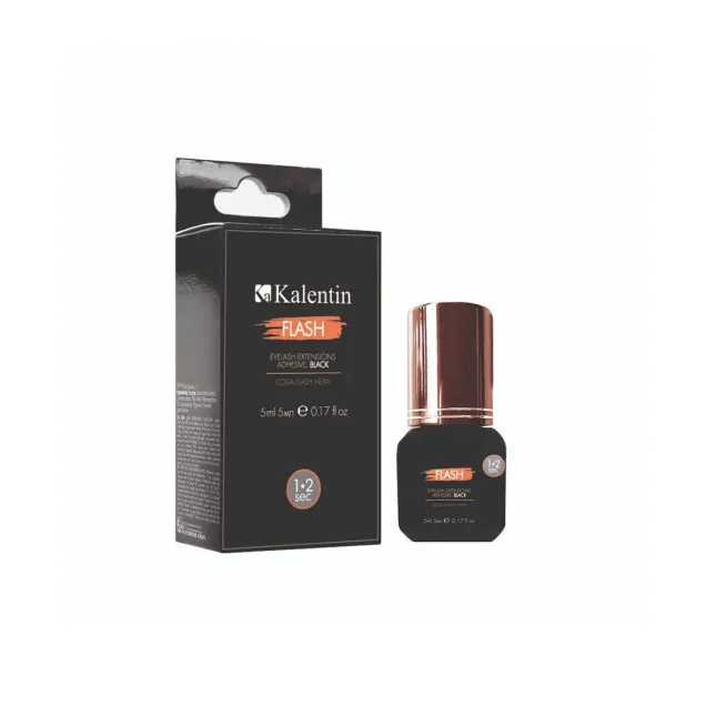 Colla Extension Ciglia Flash 1/2 Secondi Nera Kalentin 5 ml