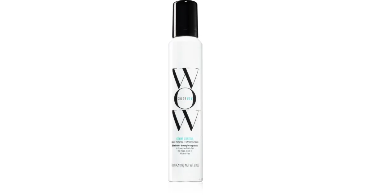 Color wow Color Control Styling schiuma tonificante per capelli scuri ( Blue Toning + Styling Foam) 200 ml
