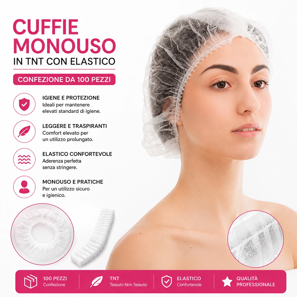 Cuffie Monouso in TNT con Elastico Roial 5 Stelle – 100 Pezzi