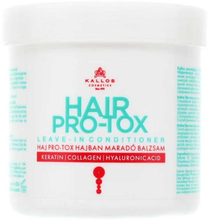 Condizionante capelli alla cheratina, collagene e acido ialuronico