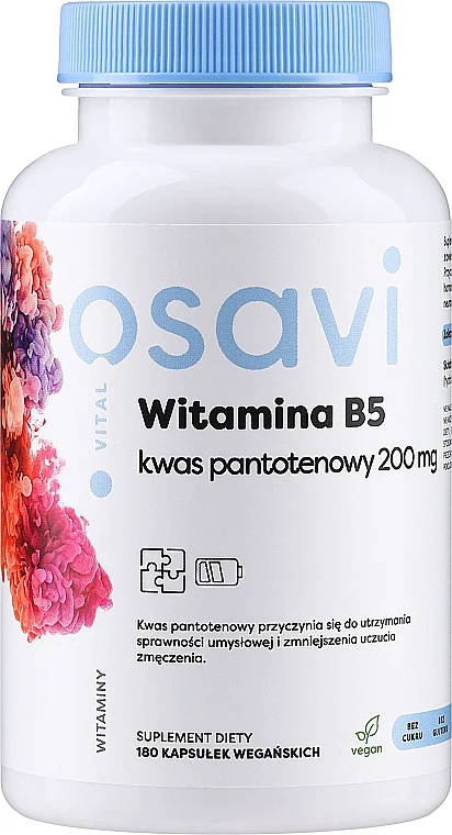 Capsule "Vitamina B5 + Acido pantotenico 200mg"