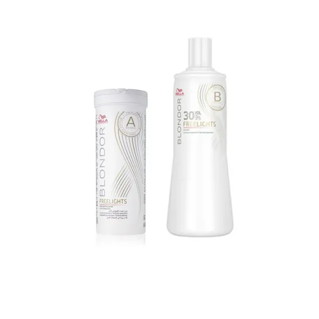 Blondor Wella Freelights - Polvere Decolorante con Ossigeno 30 Volumi